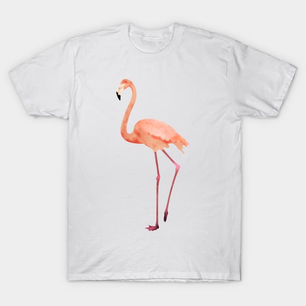 The Flamingo Dance navy background T-Shirt by cesartorresart